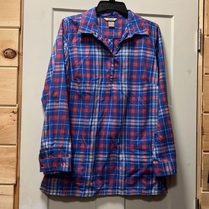 Duluth Trading Co tunic flannel size medium